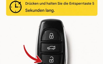 Halten Sie die Entriegelungstaste an Ihrem Autoschlüssel gedrückt: Viele Autofahrer sind sich dieser praktischen Funktion nicht bewusst.