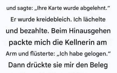 Ein unvergessliches Datum: Wie eine einfache Geste der Freundlichkeit alles veränderte
