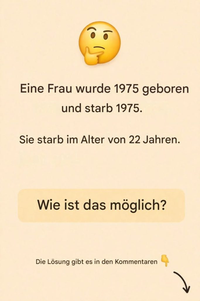 Ein Rätsel, das Ihr Gehirn auf die Probe stellt