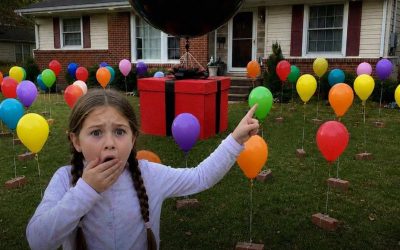 Meine kleine Schwester gab ihr Essensgeld aus, um einem einsamen Jungen im Krankenhaus einen Geburtstagskuchen zu kaufen – am nächsten Morgen fanden wir einen schwarzen Ballon über einer roten Schachtel auf unserem Rasen