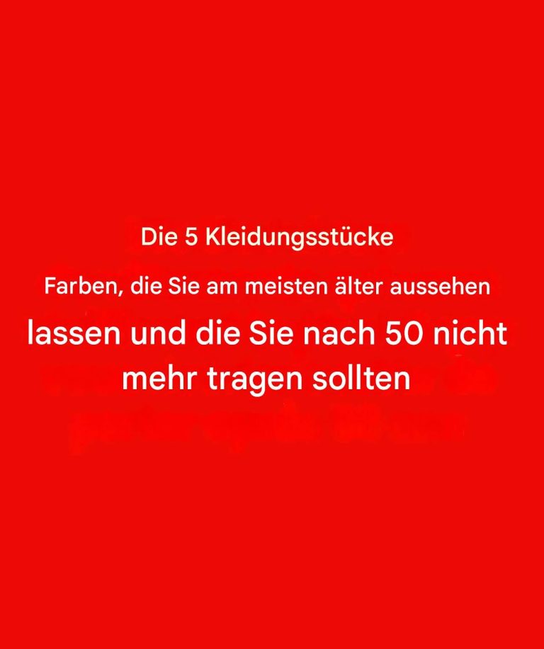 5 Farben, die Sie ab 50 meiden sollten: Sie können Ihren Teint stumpf machen.
