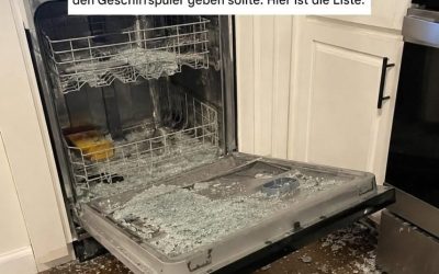 **8 Dinge, die Sie niemals in den Geschirrspüler geben sollten** (und warum)