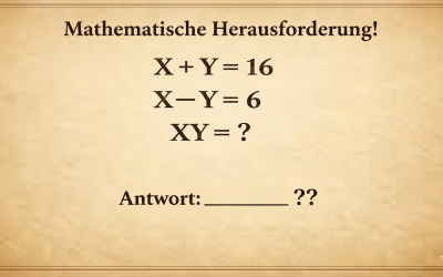 Wie man dieses mathematische Rätsel Schritt für Schritt löst