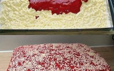 Spaghettieis Blechkuchen