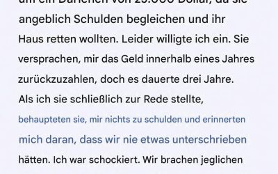 Meine Schwester bat mich inständig um Hilfe. Ein Jahr später entdeckte ich, wer wlk wirklich war.