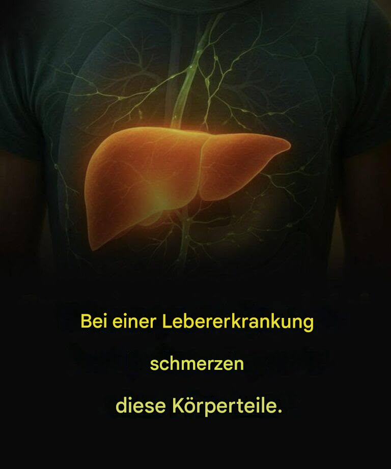 Bei einer Lebererkrankung schmerzen diese Körperteile.