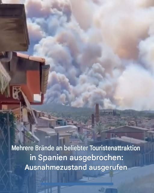 In Deutschland ist ein Großbrand ausgebrochen.