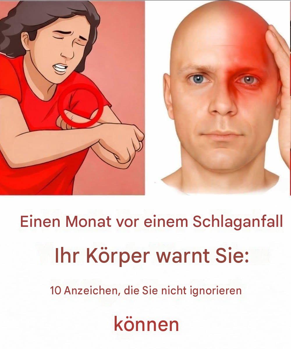 Einen Monat vor einem Schlaganfall warnt Sie Ihr Körper: 10 Anzeichen, die Sie nicht ignorieren sollten