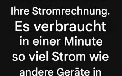 Das Haushaltsgerät, das insgeheim ein Stromfresser ist!