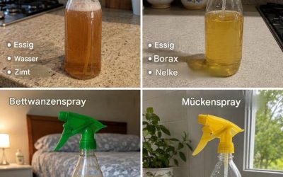 4 natürliche Sprays mit Einsätzen im Haus: Formiche, Scarafaggi, Cimici und Zanzare