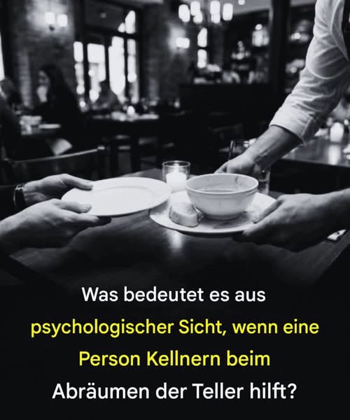 Was die Psychologie darüber verrät, wenn jemand dem Kellner beim Abräumen des Tisches hilft.