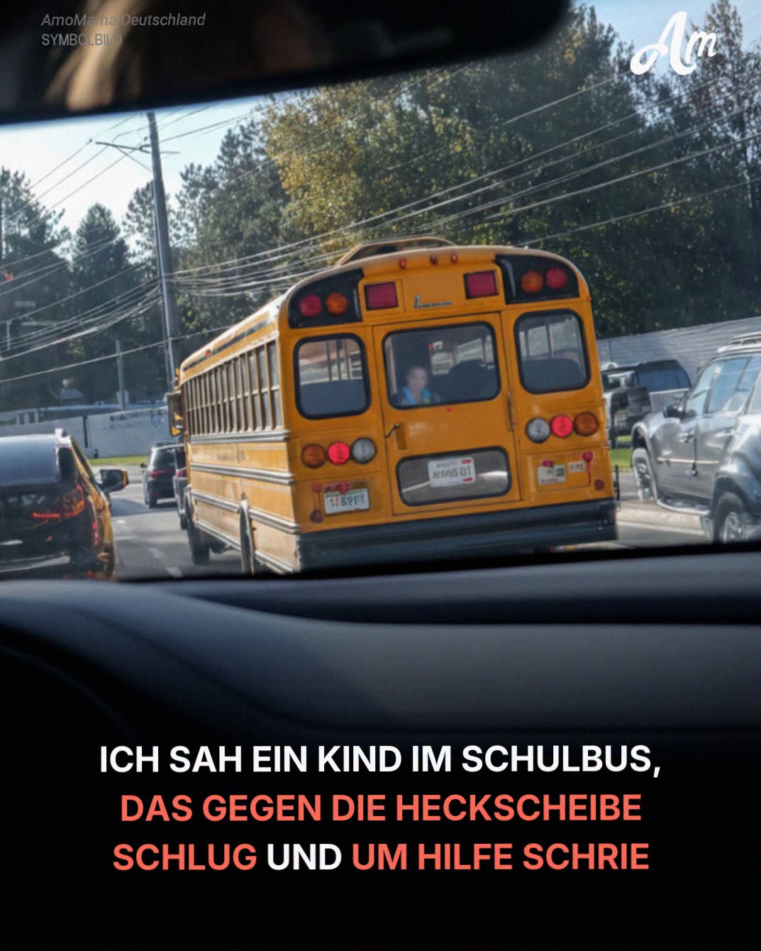 Ich sah, wie ein Kind im Schulbus gegen die Heckscheibe schlug und um Hilfe schrie