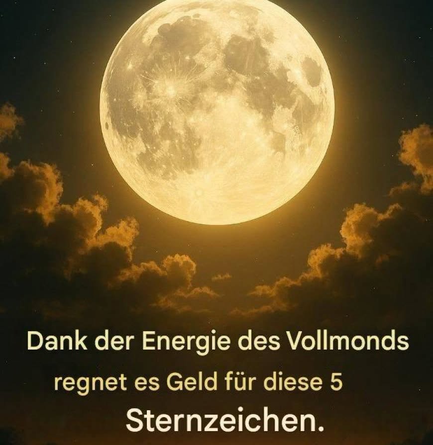 Dank der Energie des Vollmonds regnet es Geld auf diese 5 Sternzeichen…