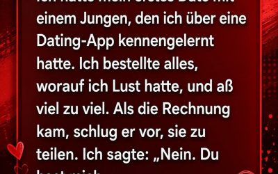 Ein Date, ein Abend, eine Lektion, die ich nie vergessen werde