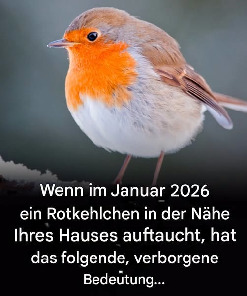 Wenn Sie in der Nähe Ihres Hauses ein Rotkehlchen sehen