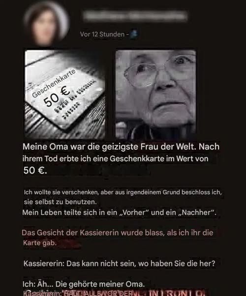 bis ich die Wahrheit hinter ihrer Geschenkkarte erfuhr.