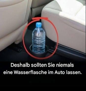 Ist es sicher, eine Wasserflasche im Auto zu lassen?