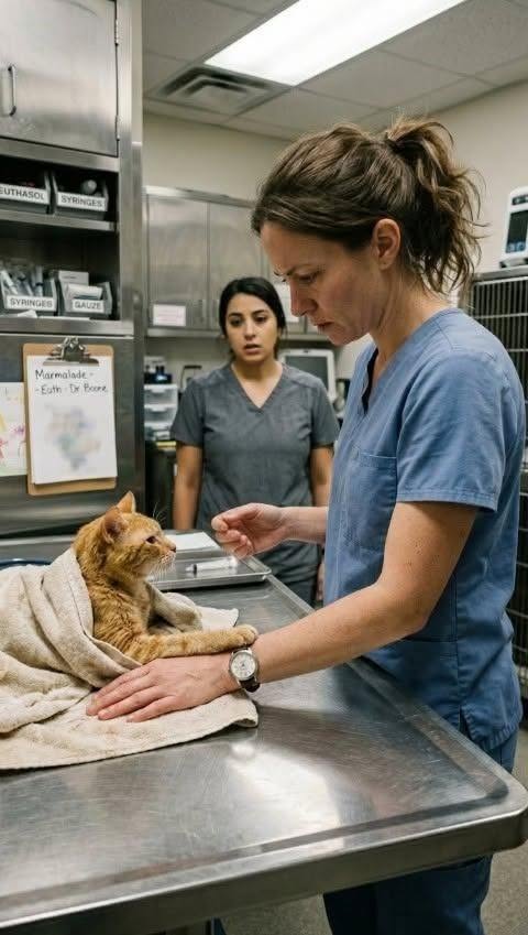 Die alte orange Katze, die sich weigerte, eine zerbrochene Familie loszulassen