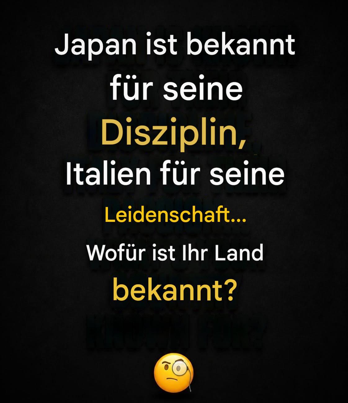 Die schönsten Länder der Welt… deins findest du im ersten Kommentar.