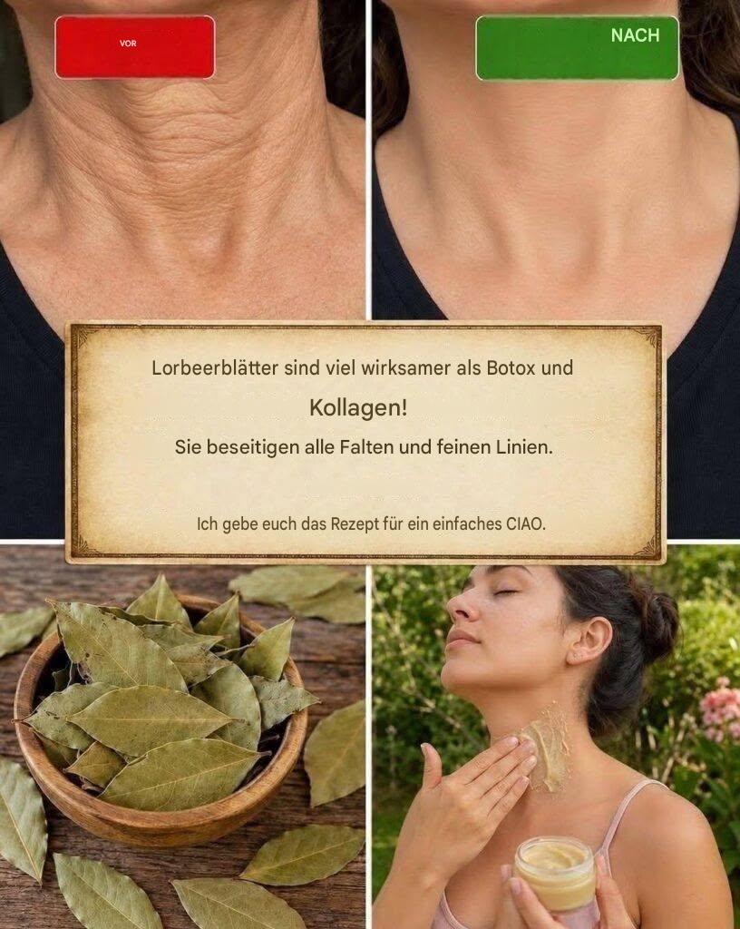 Lorbeerblätter sind viel wirksamer als Botox und Kollagen!