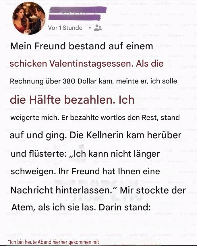 Eine Valentinsnacht, die zu einer unerwarteten Lebenslektion führte!