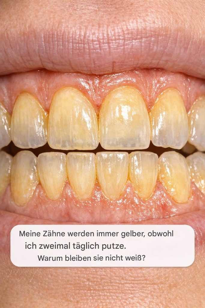 Meine Zähne werden immer gelber, obwohl ich sie zweimal täglich putze. Warum bleiben sie nicht weiß?