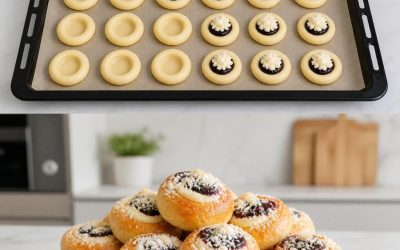 Ungesäuerte Kuchen mit Hüttenkäse und Marmelade – einfach zuzubereiten