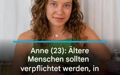Anne (23): Ouderen zouden verplicht in kleinere huizen moeten wonen – dan zou ik een betere kans maken om een ​​huis te krijgen.